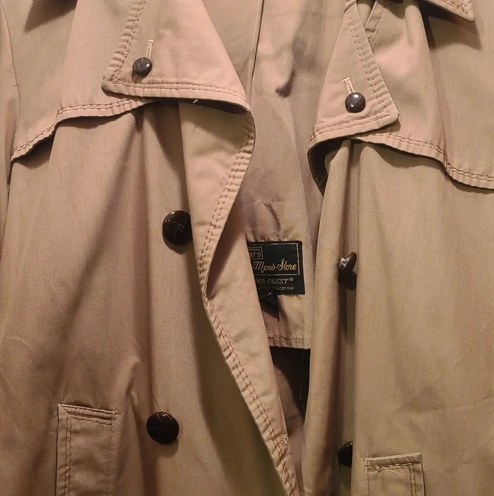 Vintage (like new)Simpsons Sears Men's Store All weather coat sz38 Reg Tan - Picture 4 of 13